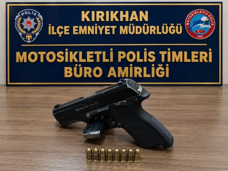 Kırıkhan’da ruhsatsız tabanca ele geçirildi: Şüpheli tutuklandı